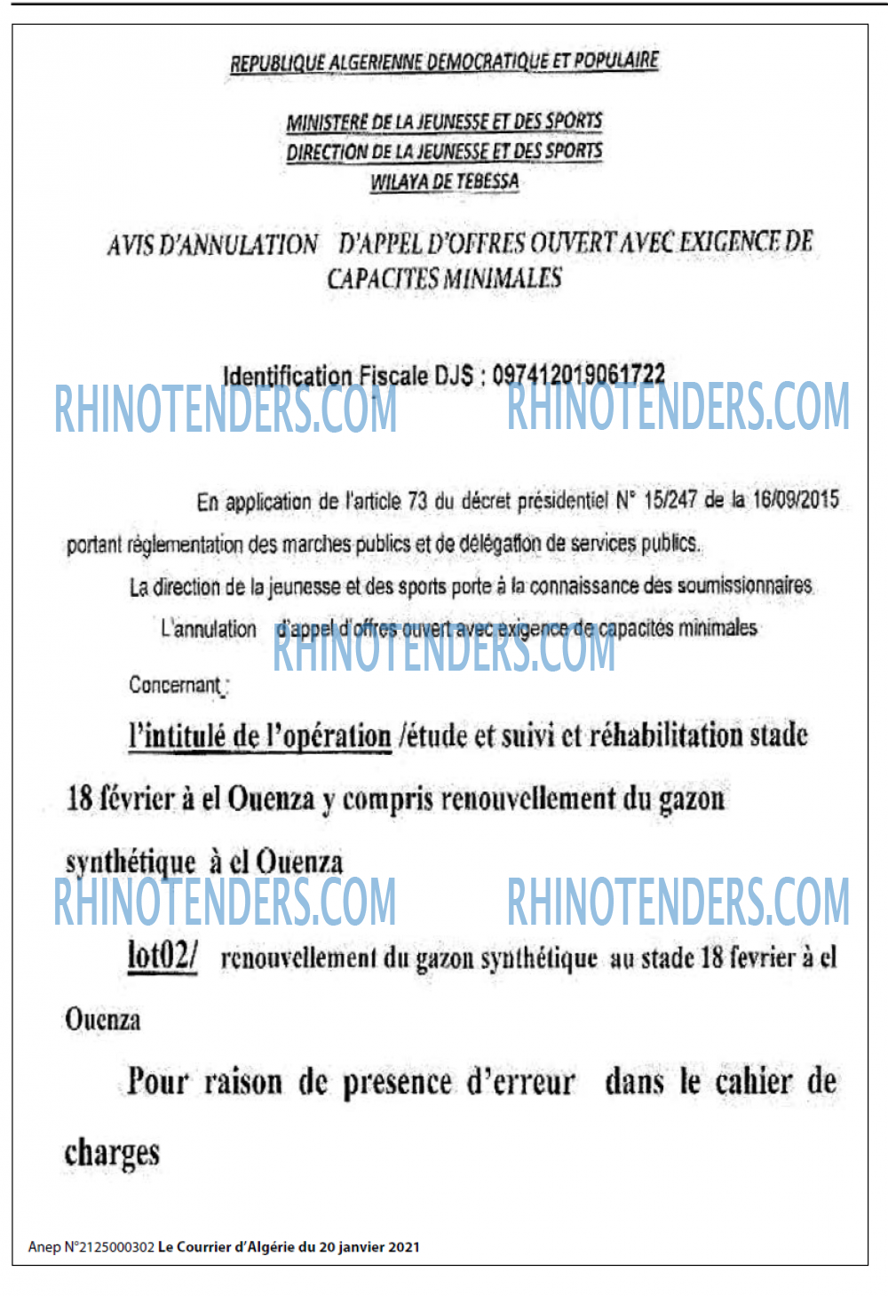 Le Courrier d'Algerie
