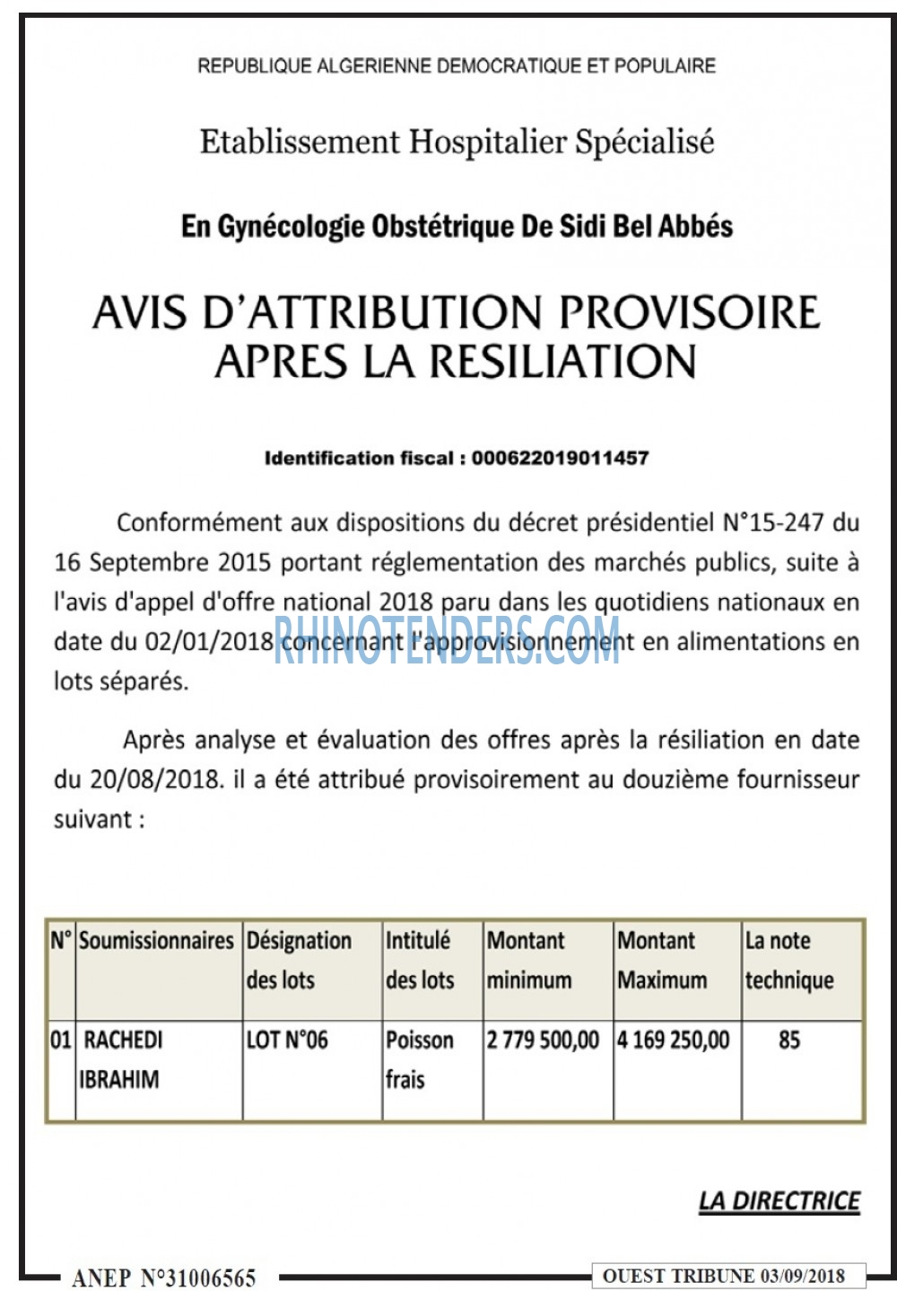 ouest TRIBUNE