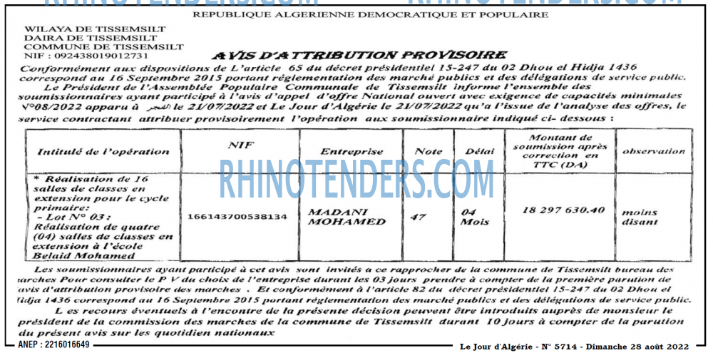 Le Jour d'Algérie