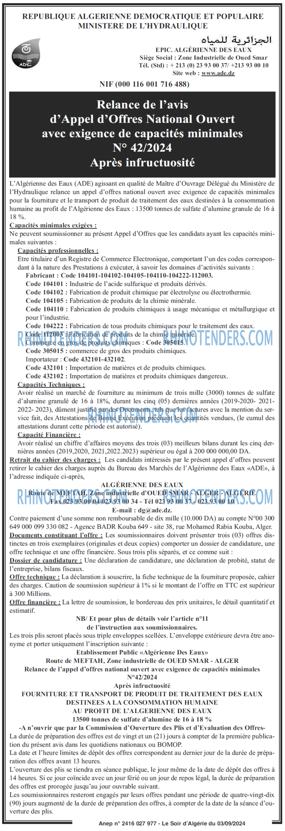 LE SOIR D'ALGERIE