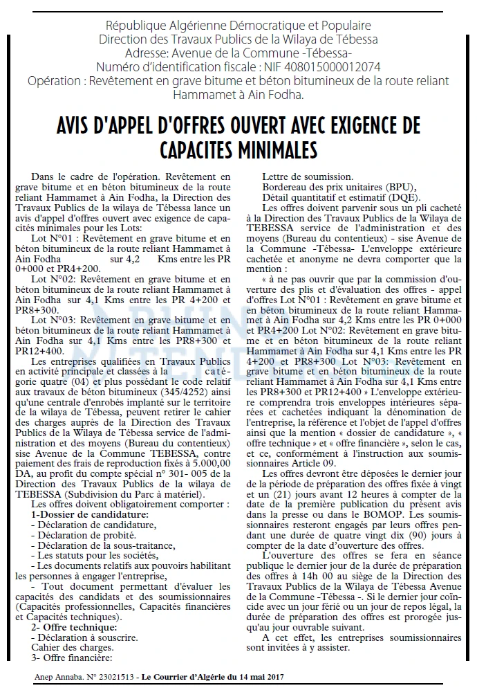 Le Courrier d'Algerie
