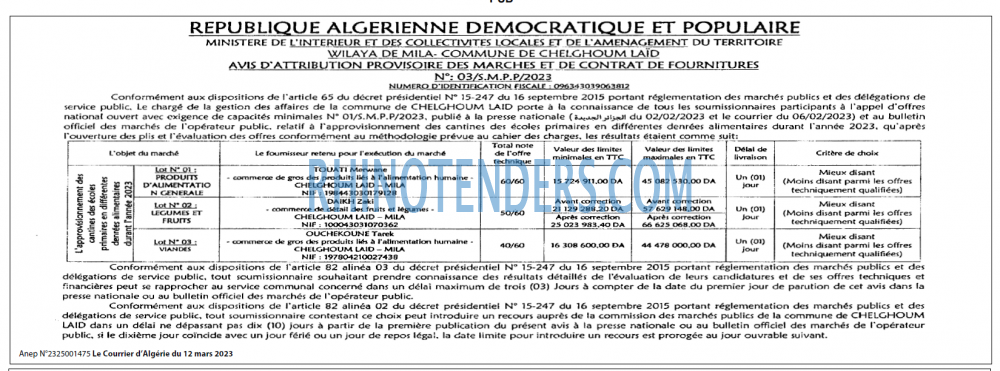 Le Courrier d'Algerie