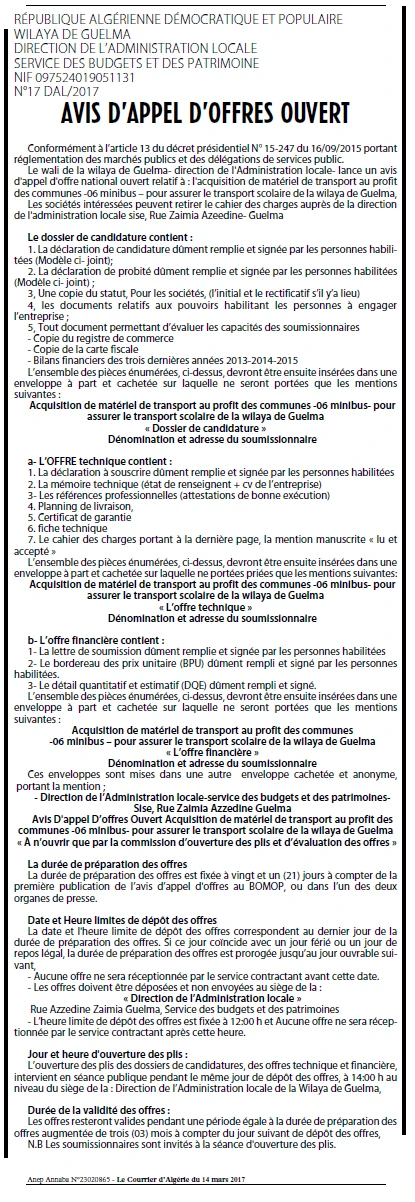 Le Courrier d'Algerie