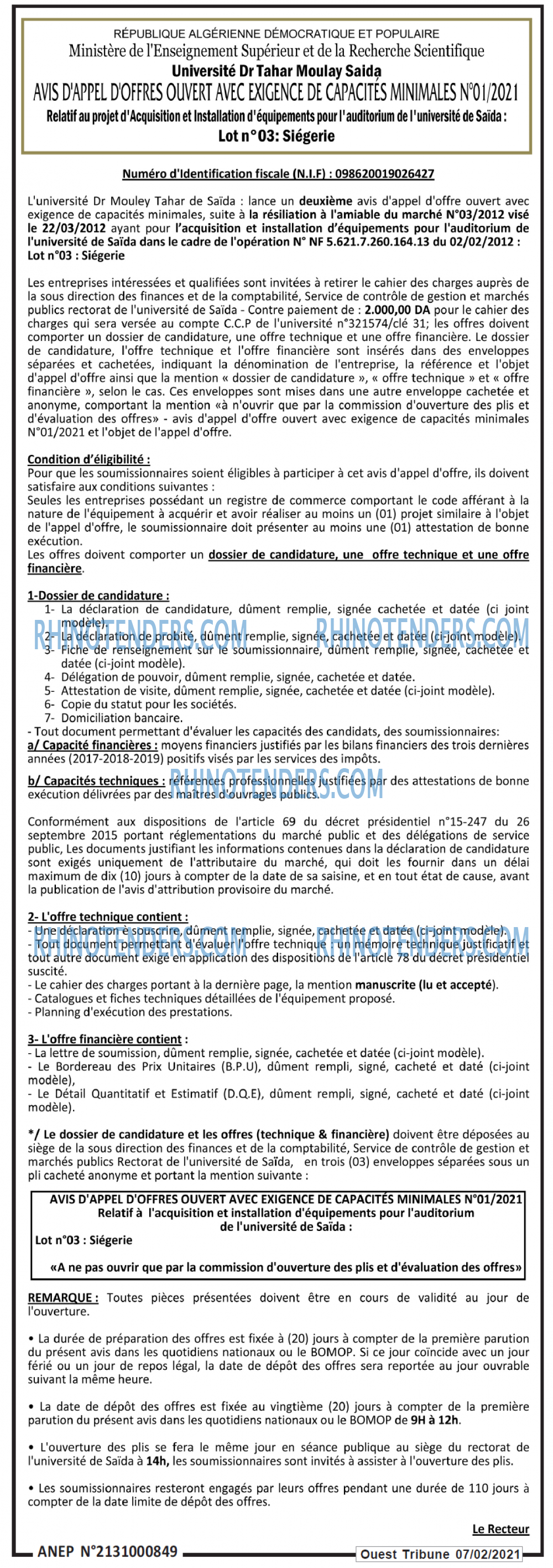 ouest TRIBUNE