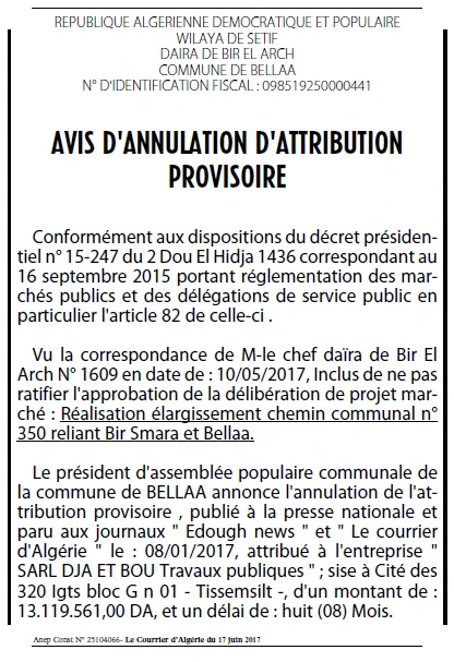 Le Courrier d'Algerie