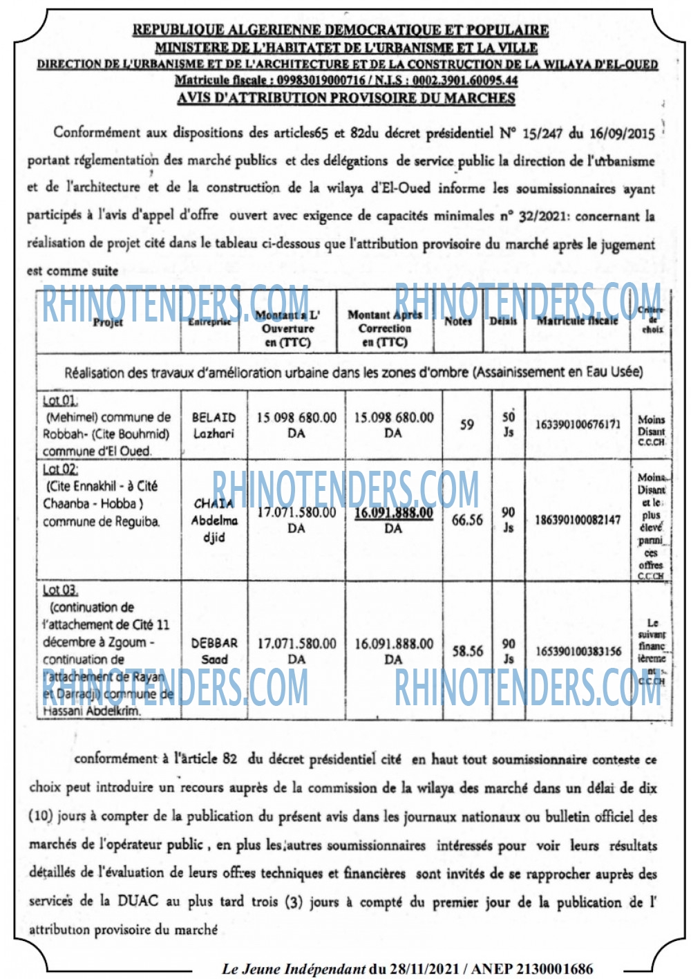 Jeune Independant
