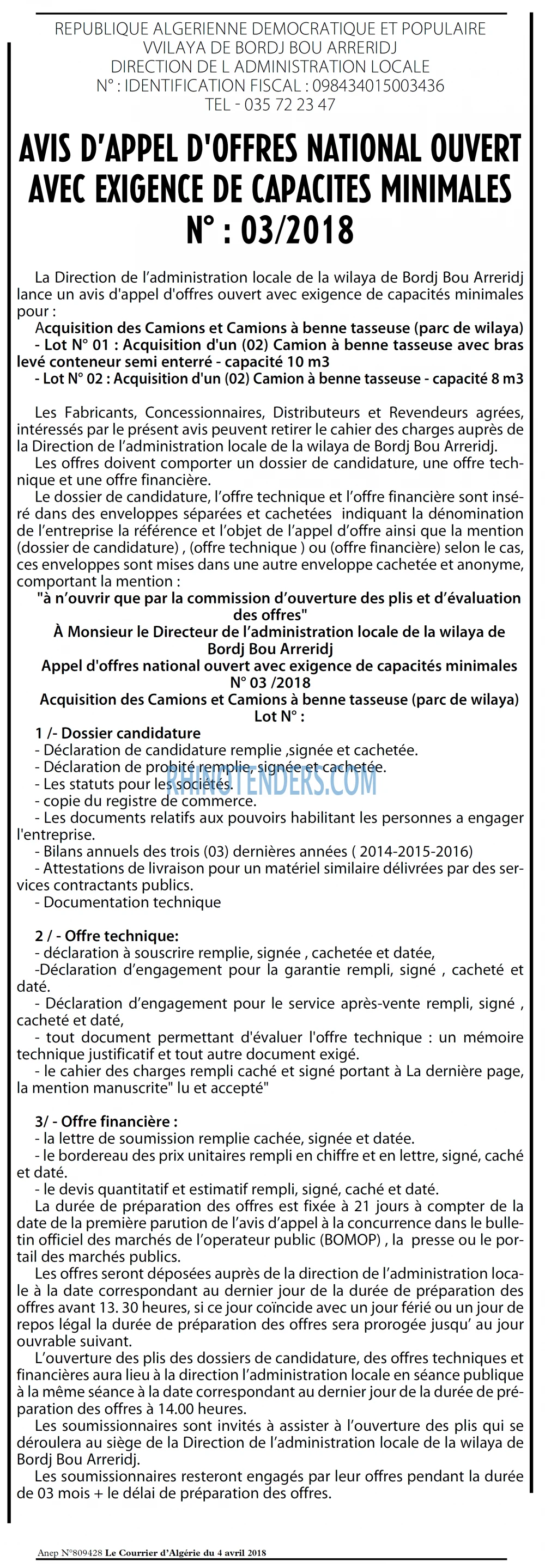 Le Courrier d'Algerie