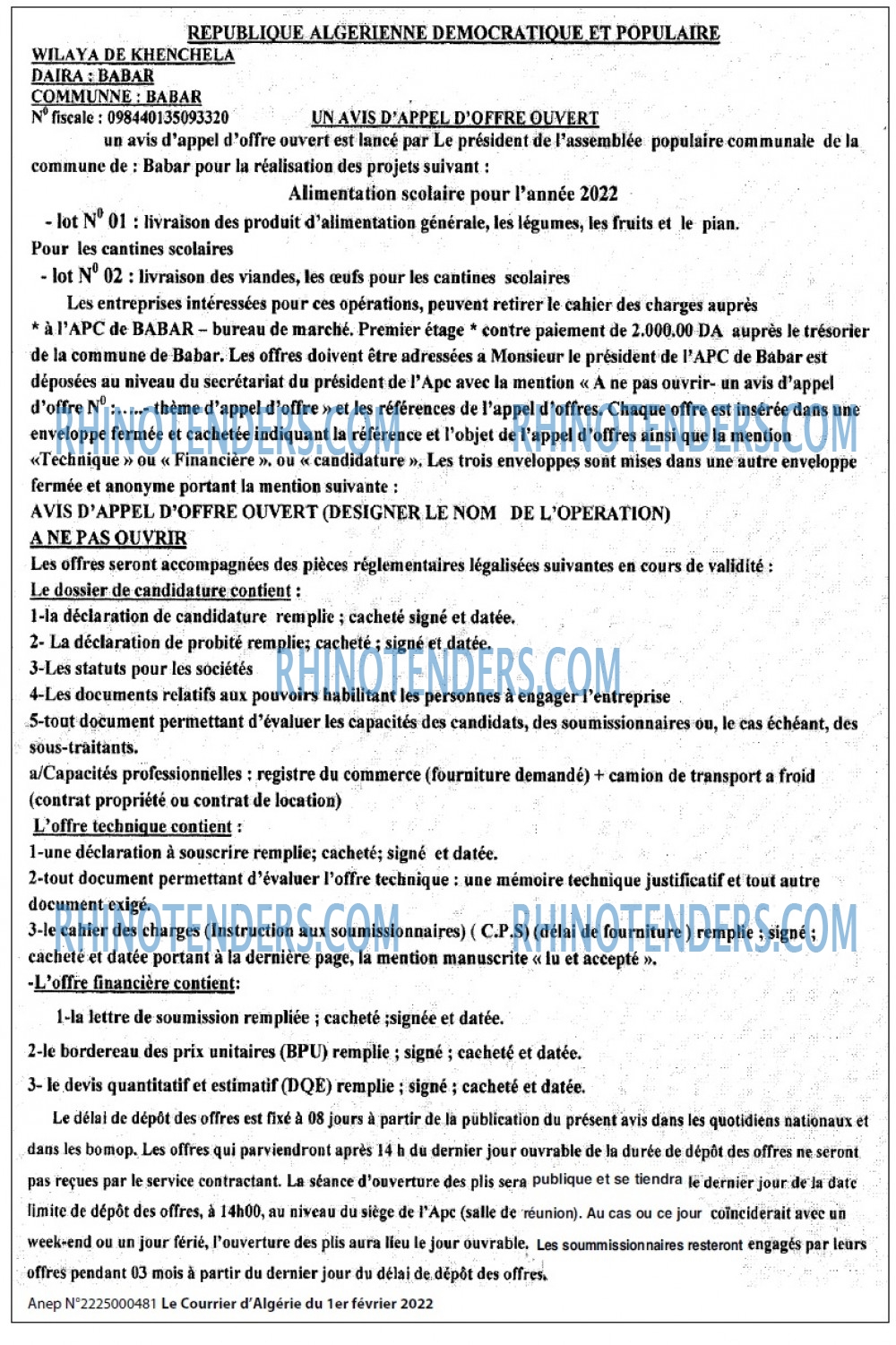 Le Courrier d'Algerie