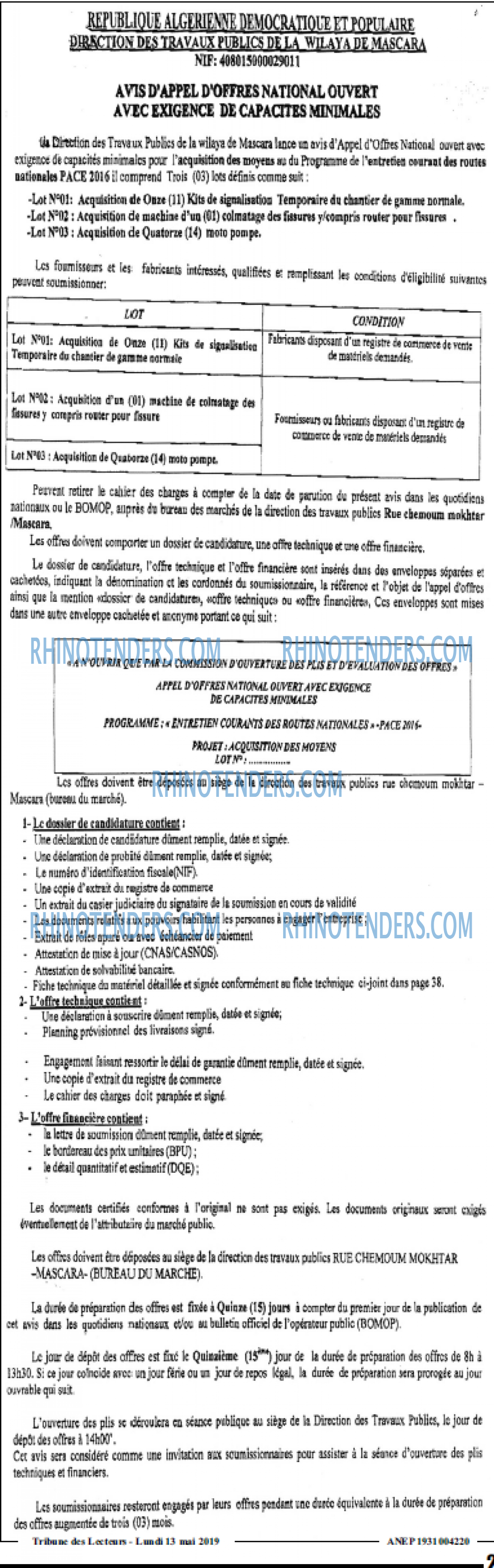 TRIBUNE DES LECTEURS