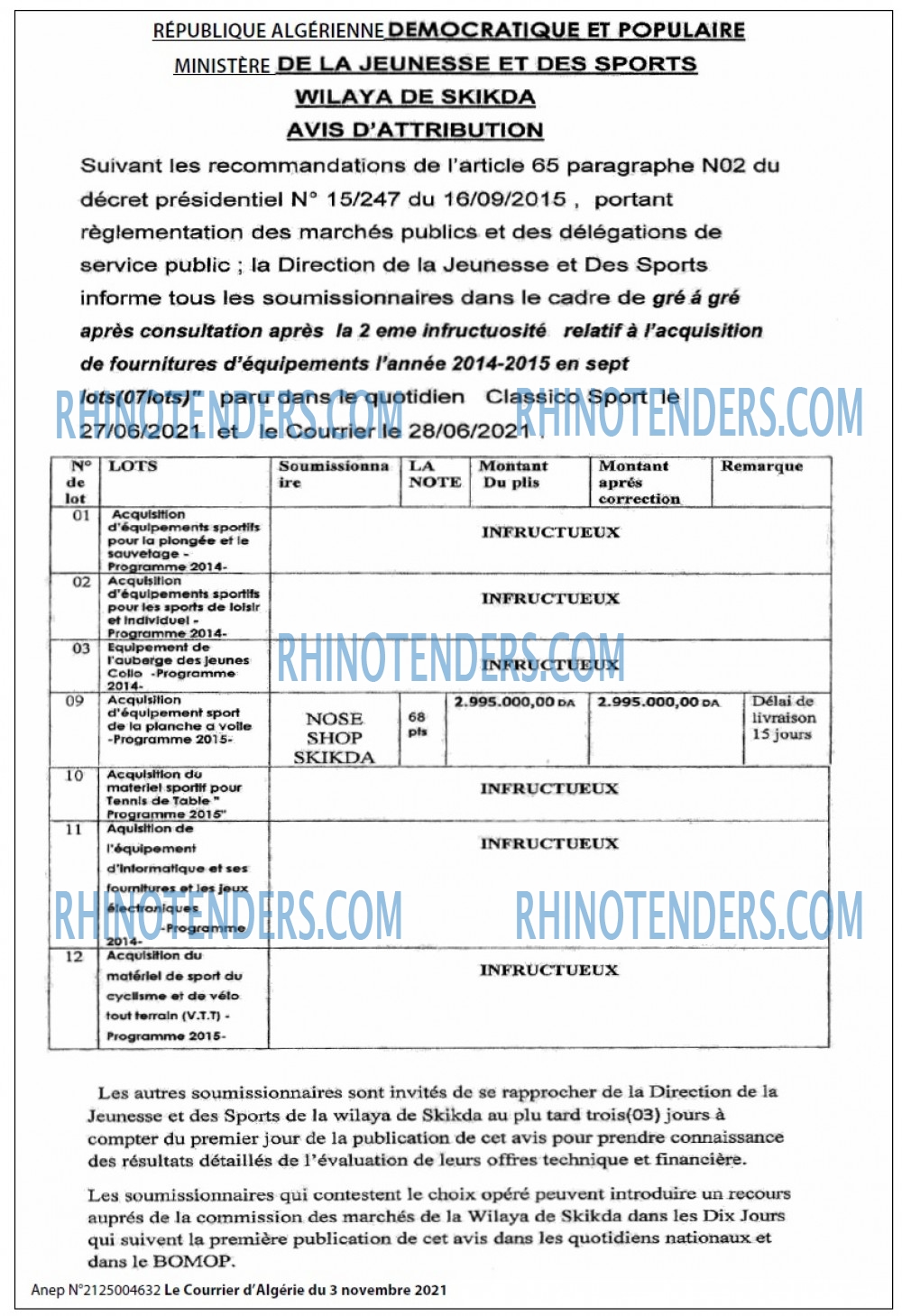 Le Courrier d'Algerie