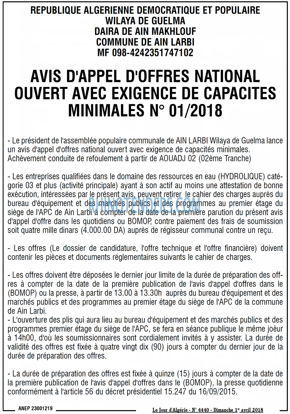 Le Jour d'Algérie