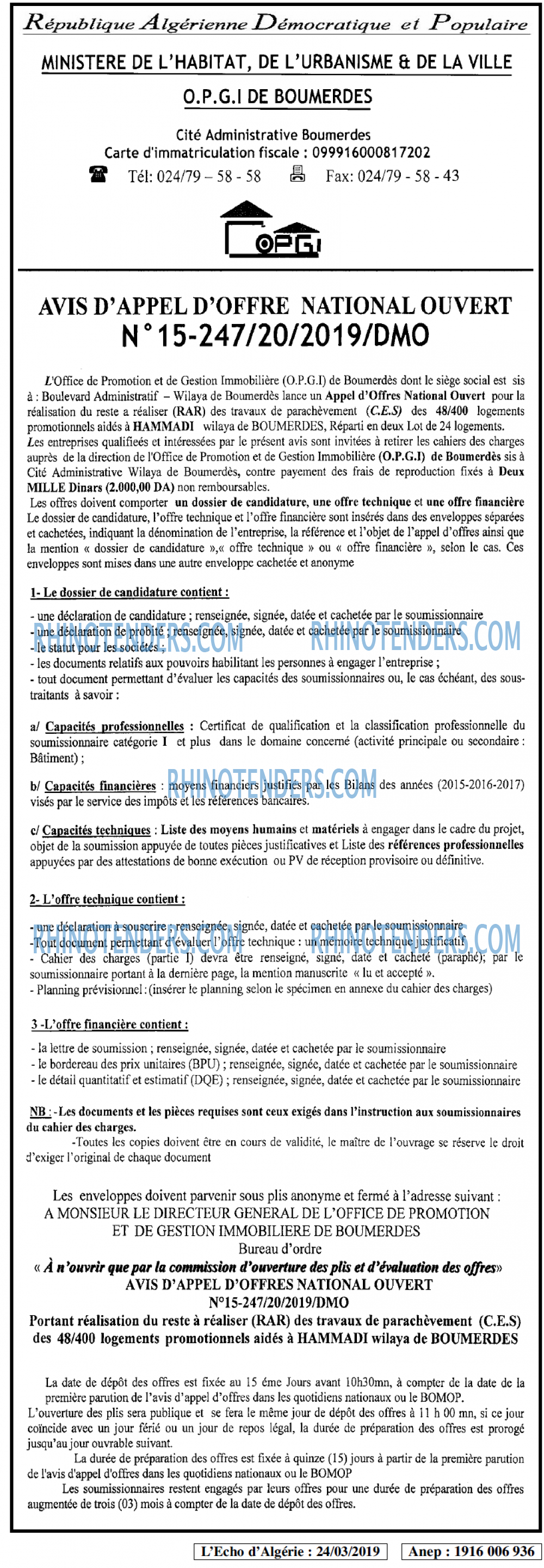L'ECHO D'ALGERIE