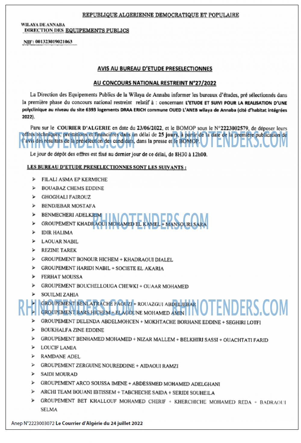 Le Courrier d'Algerie