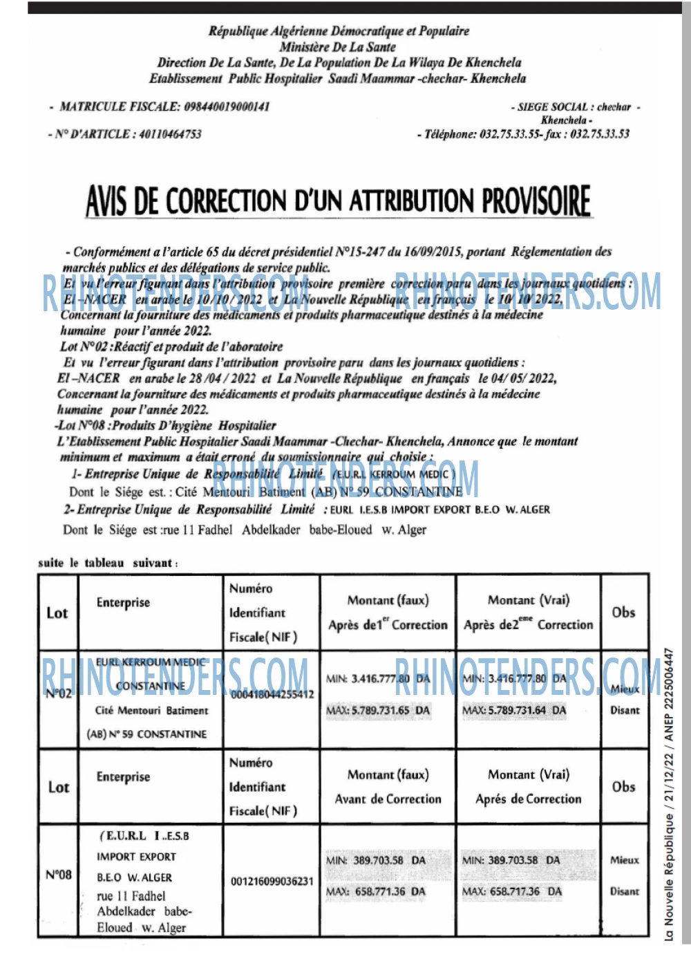 NOUVELLE REPUBLIQUE