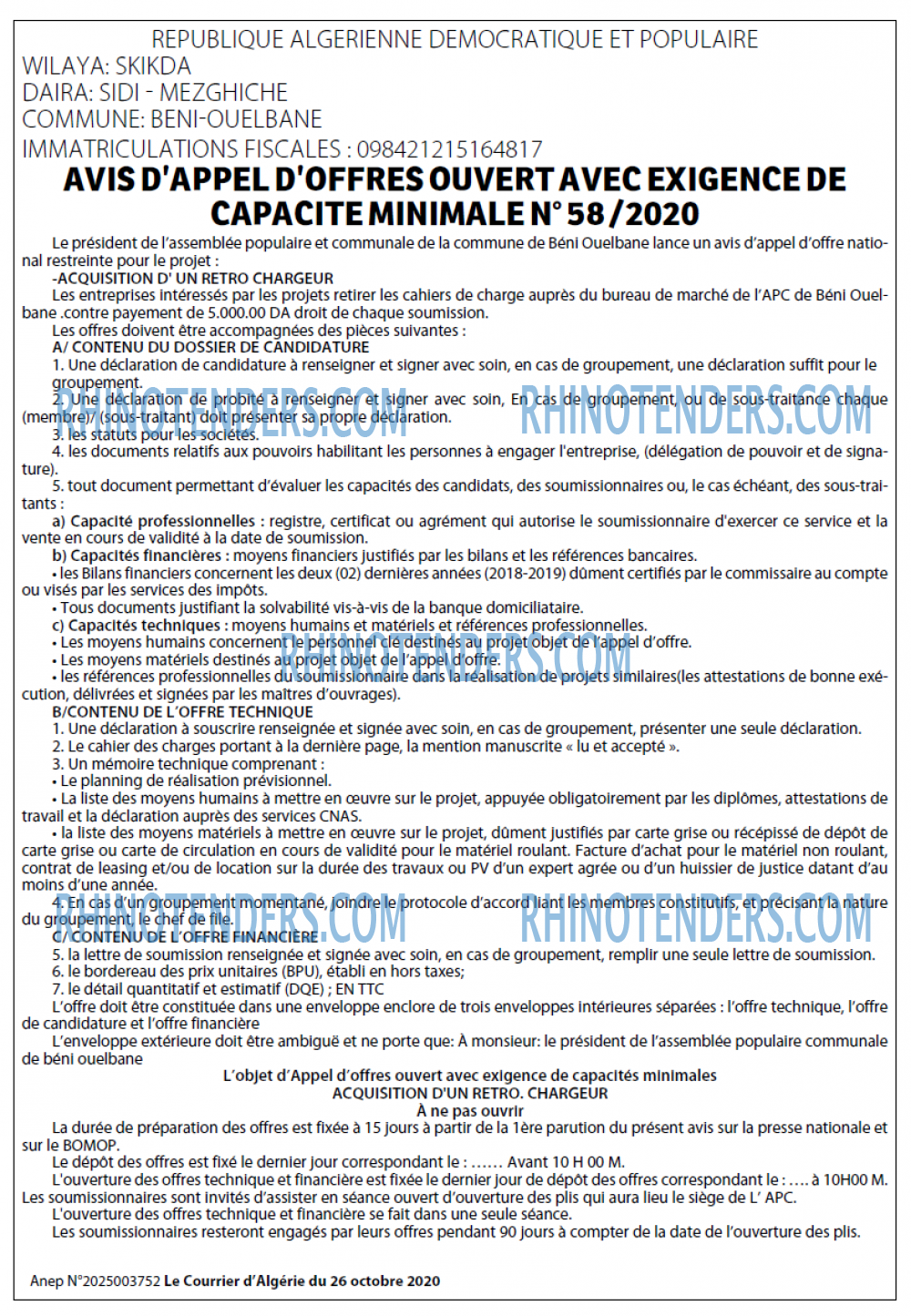 Le Courrier d'Algerie