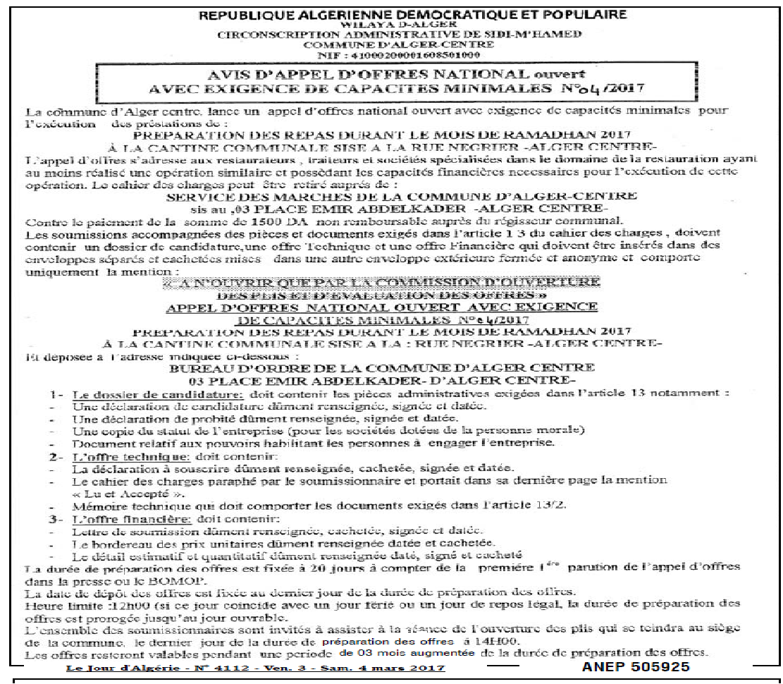 Le Jour d'Algérie