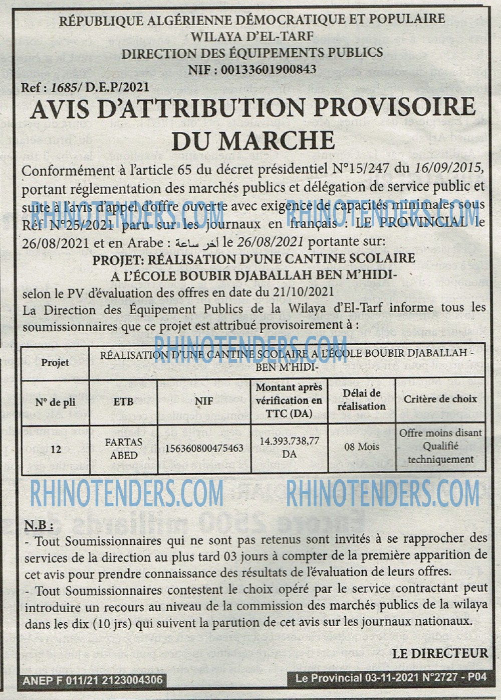 LE PROVINCIAL