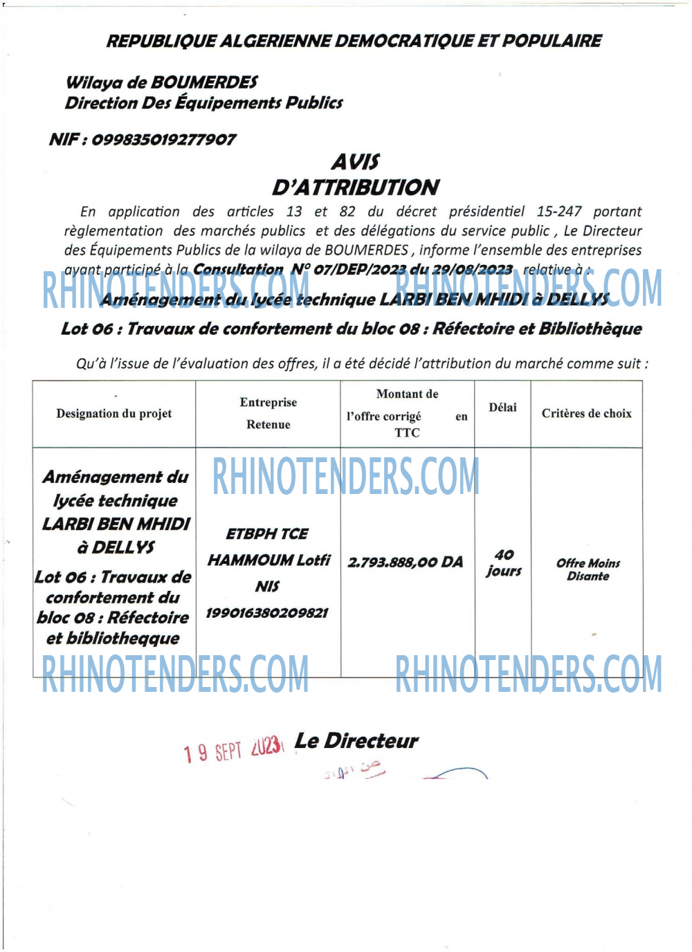 Rhinotenders