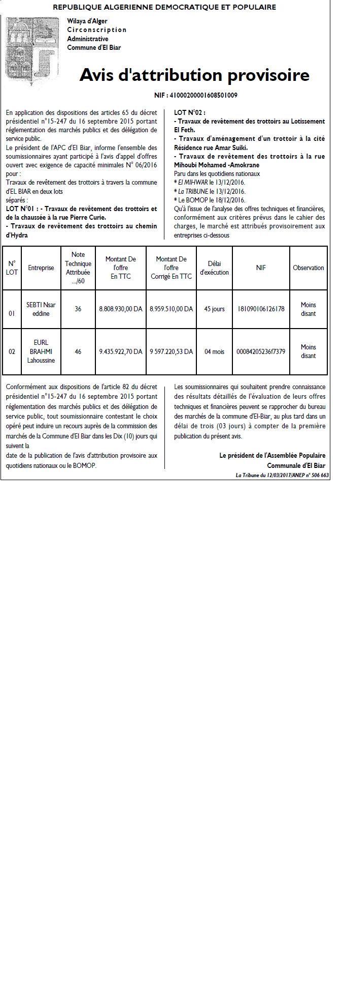 La Tribune