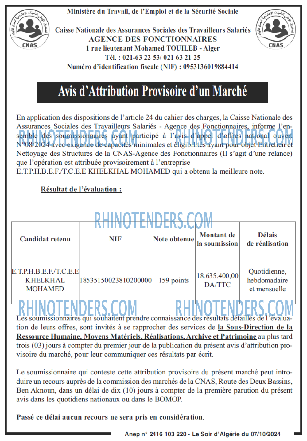 LE SOIR D'ALGERIE
