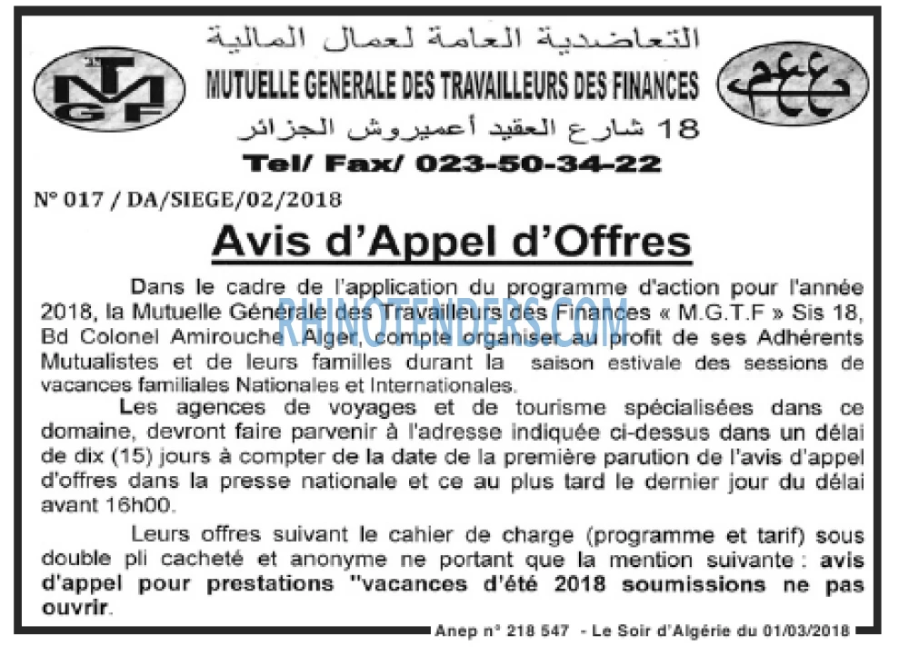 LE SOIR D'ALGERIE