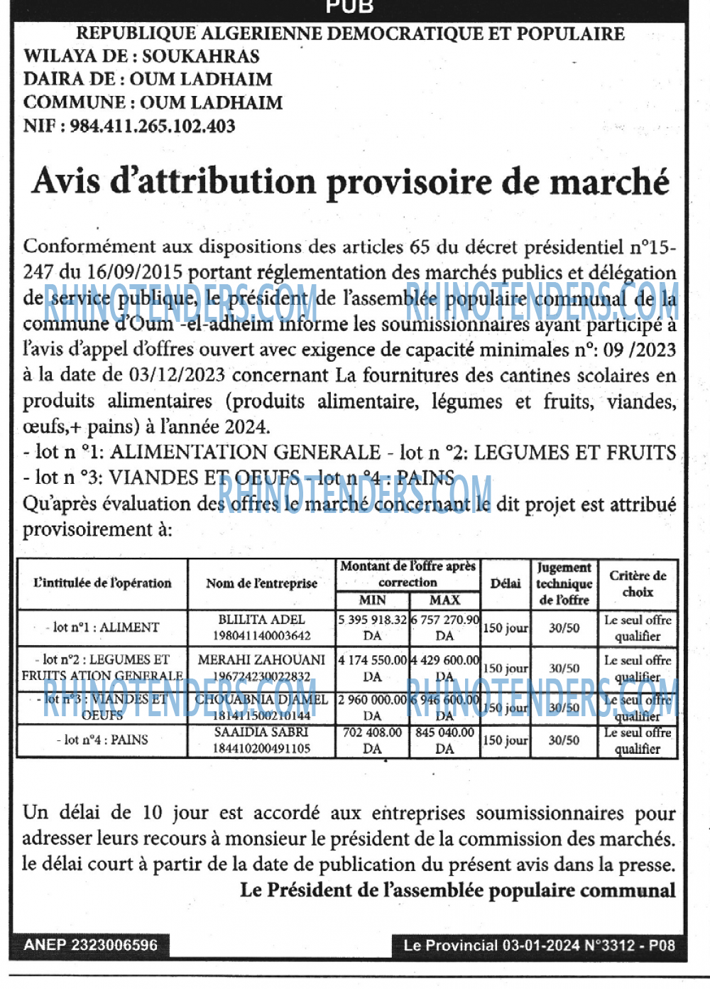 LE PROVINCIAL