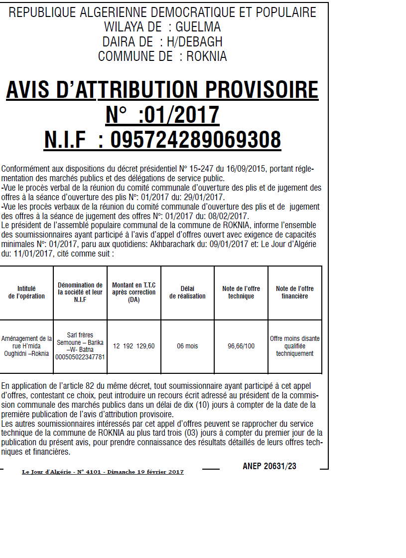 Le Jour d'Algérie
