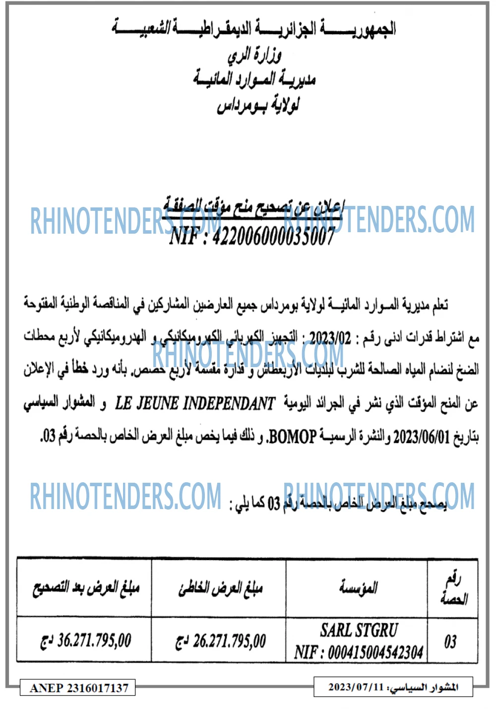 المشوار السياسي