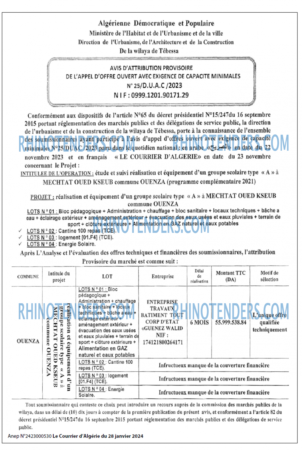 Le Courrier d'Algerie