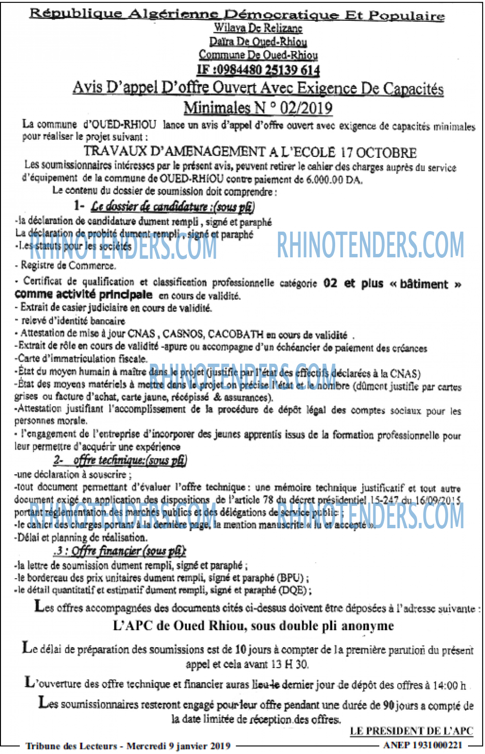 TRIBUNE DES LECTEURS