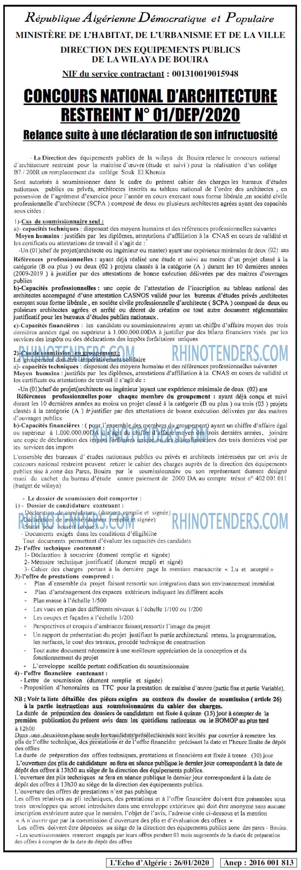 L'ECHO D'ALGERIE
