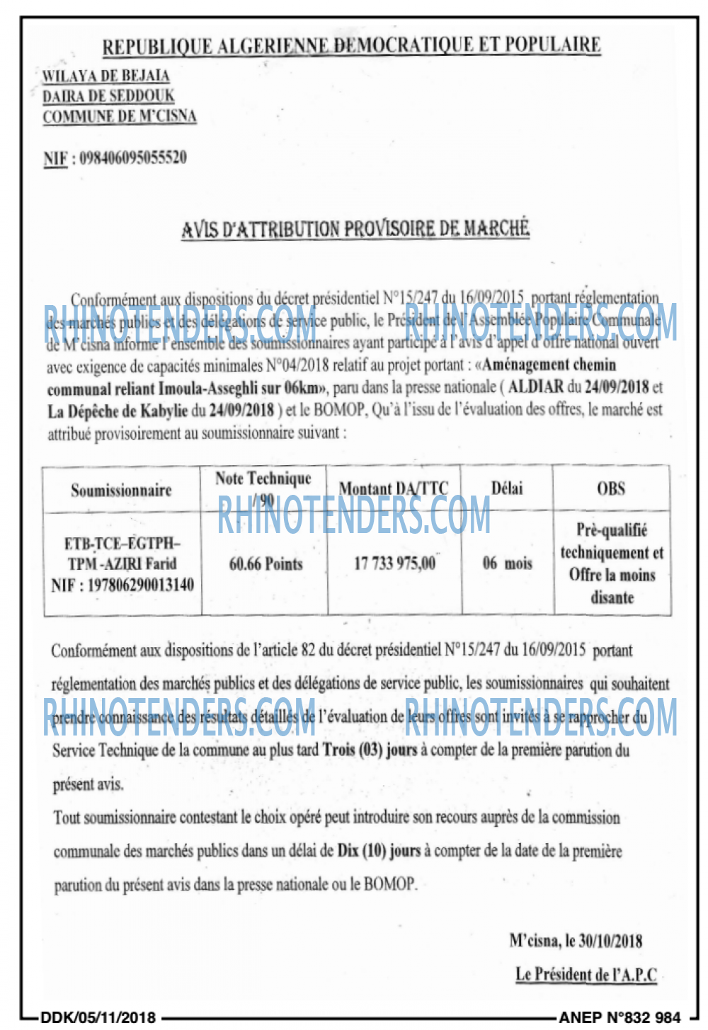 LA DEPECHE DE KABYLIE