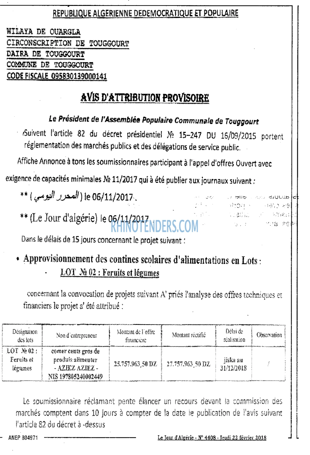 Le Jour d'Algérie