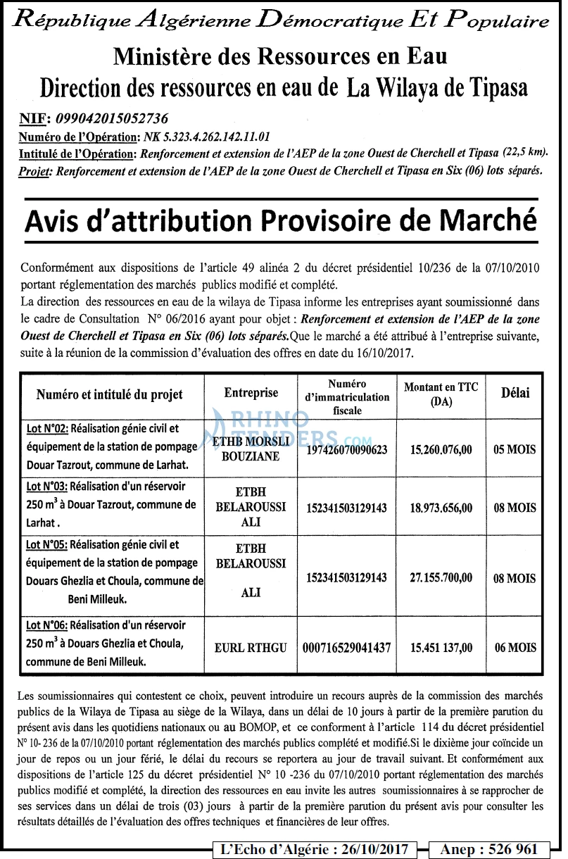 L'ECHO D'ALGERIE