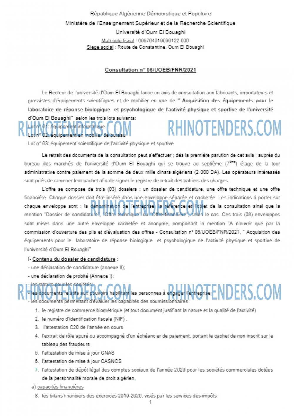 Rhinotenders