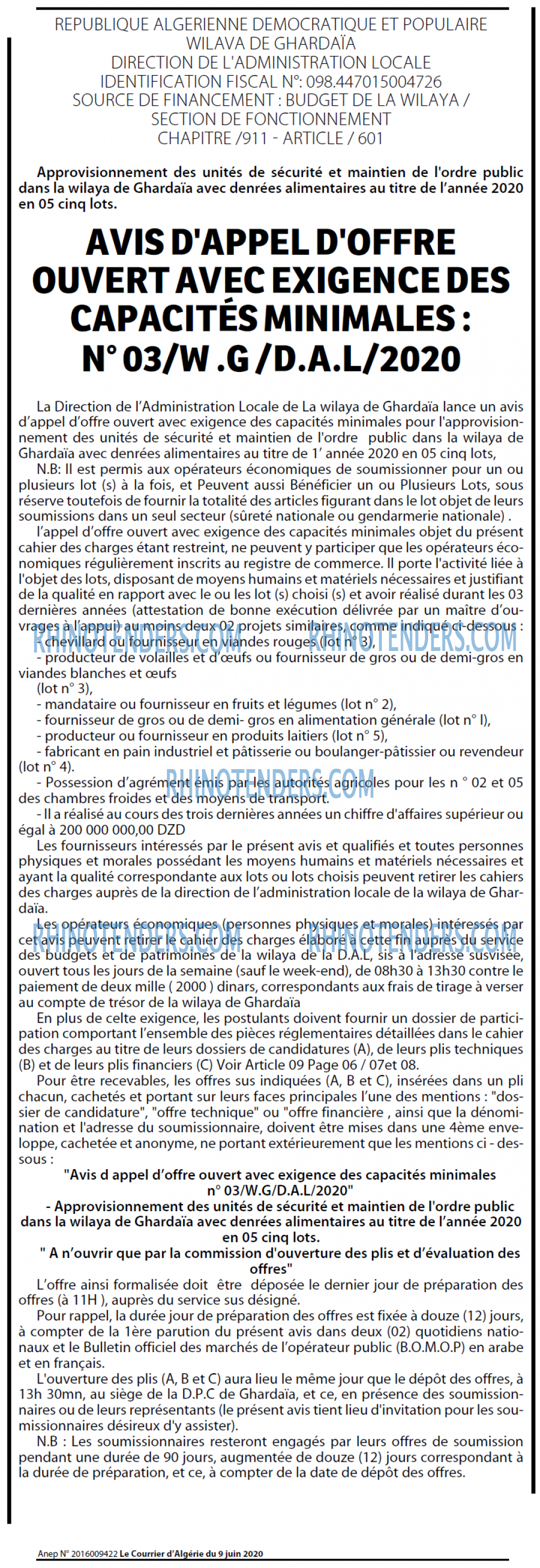 Le Courrier d'Algerie