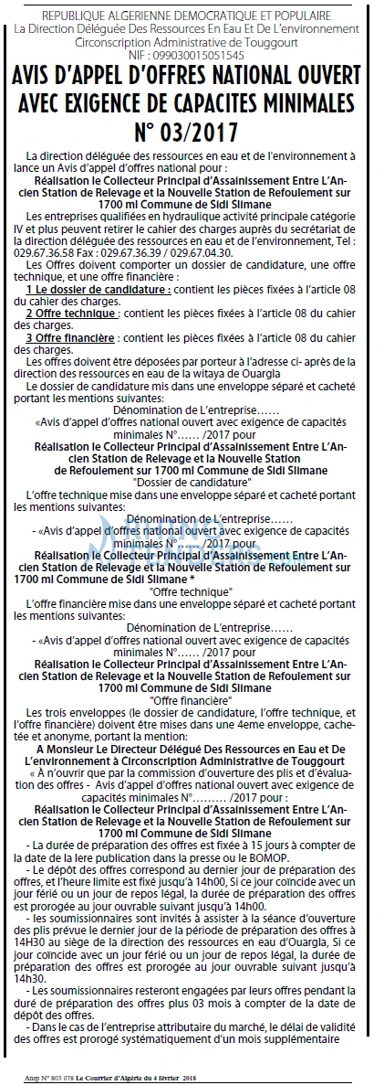 Le Courrier d'Algerie
