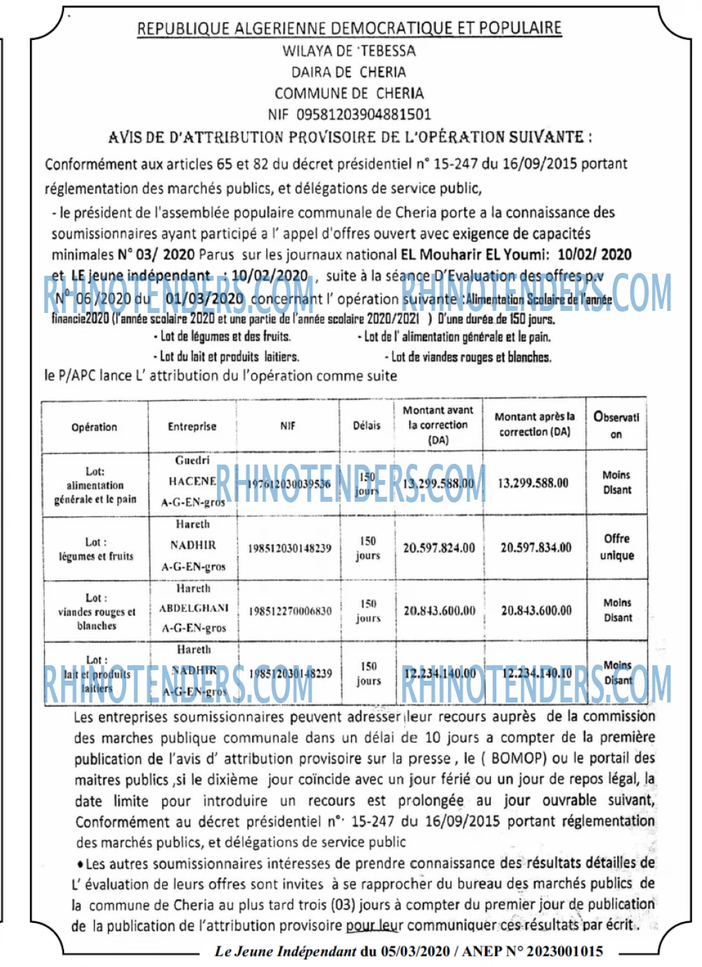 Jeune Independant