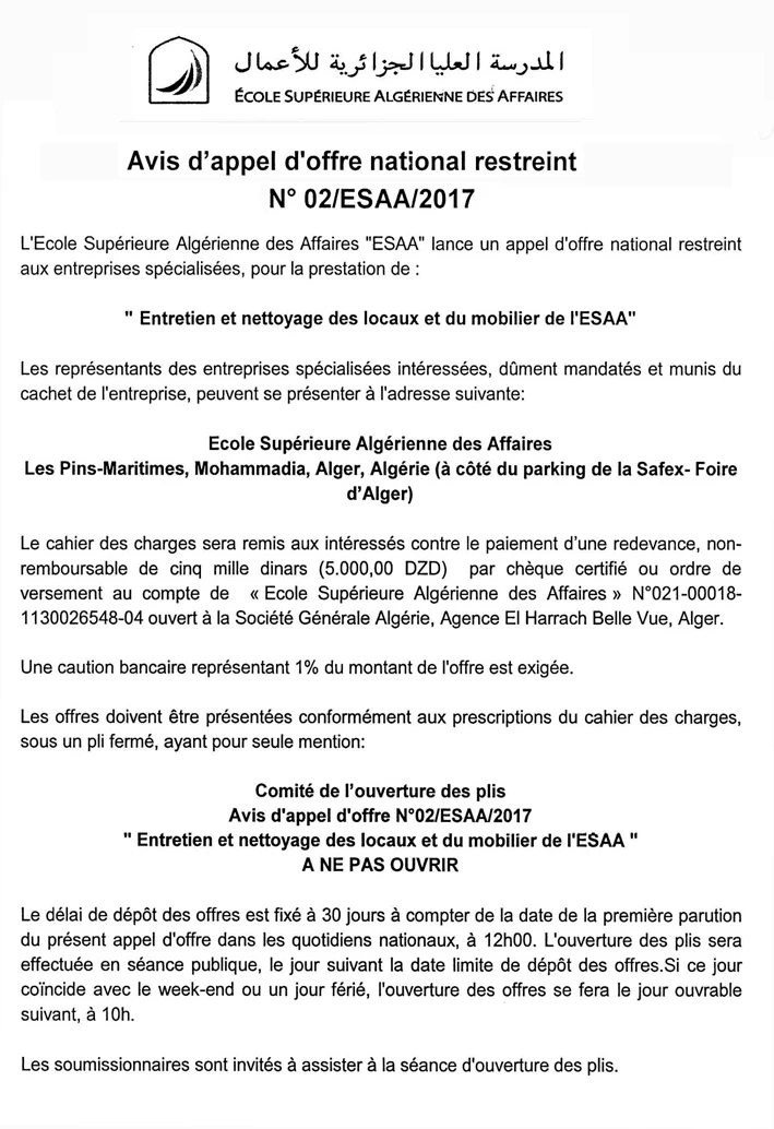 LE SOIR D'ALGERIE