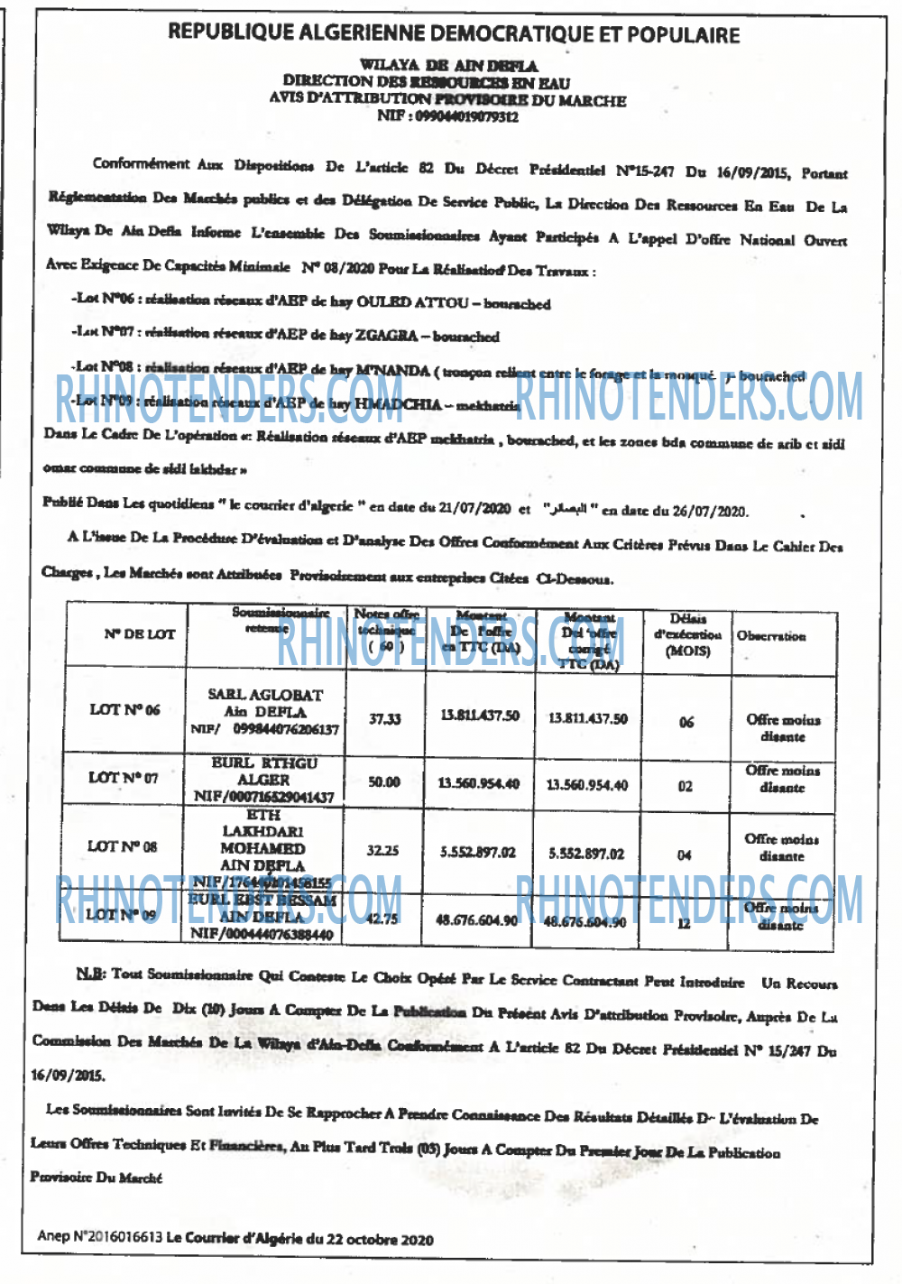 Le Courrier d'Algerie