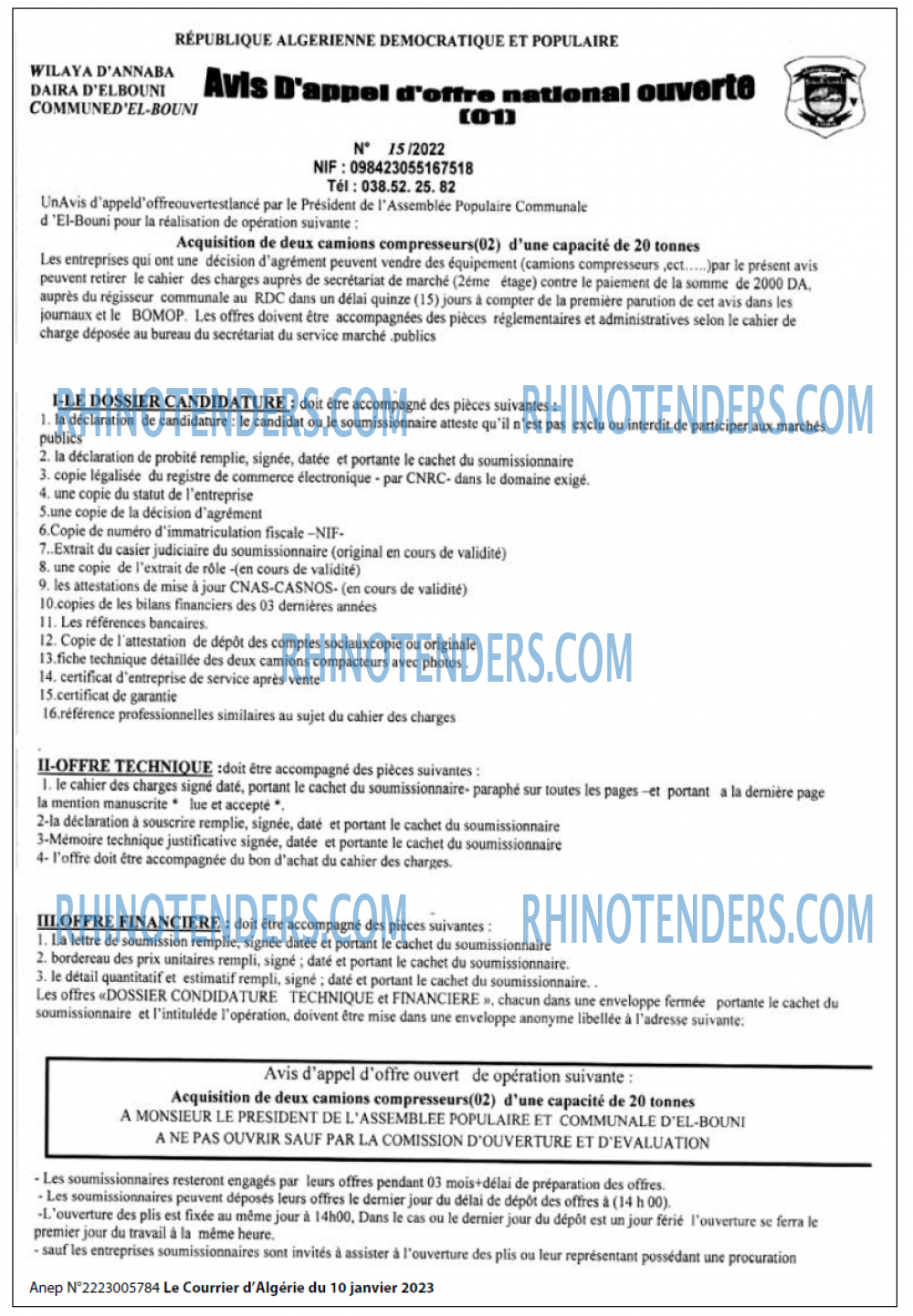 Le Courrier d'Algerie