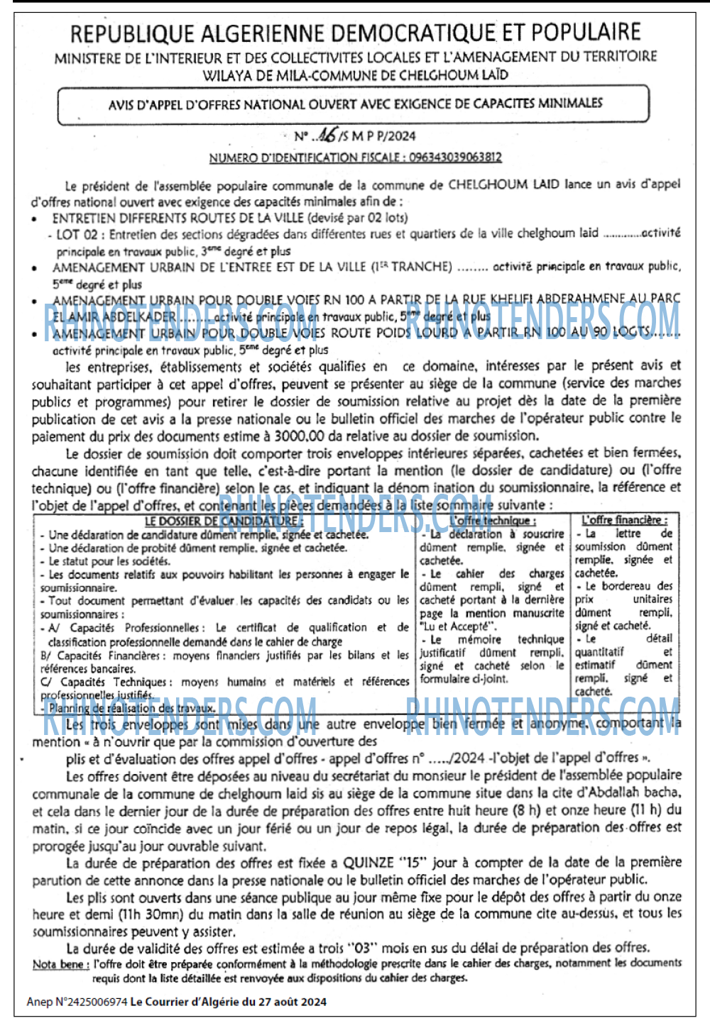 Le Courrier d'Algerie