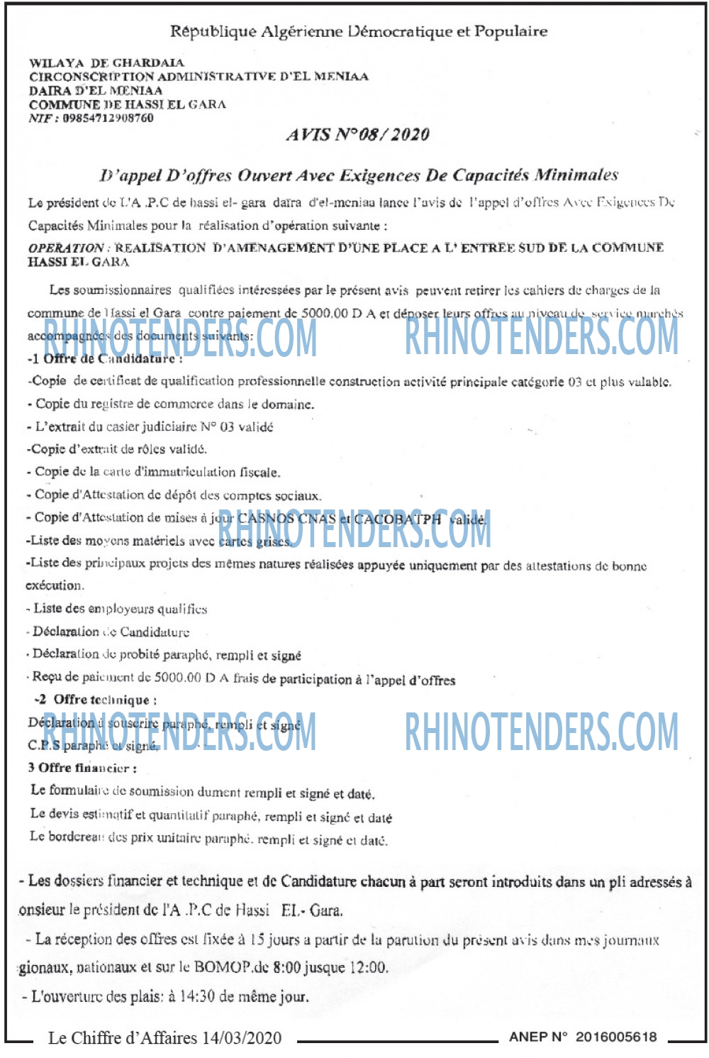 Le Chiffre d'Affaires