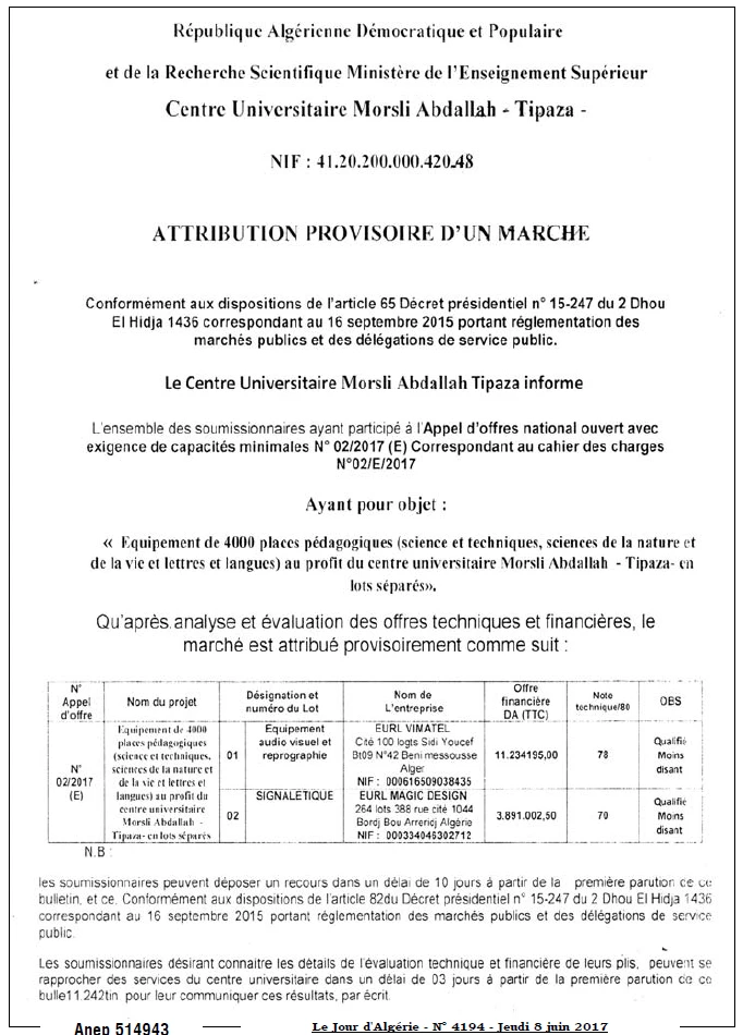 Le Jour d'Algérie