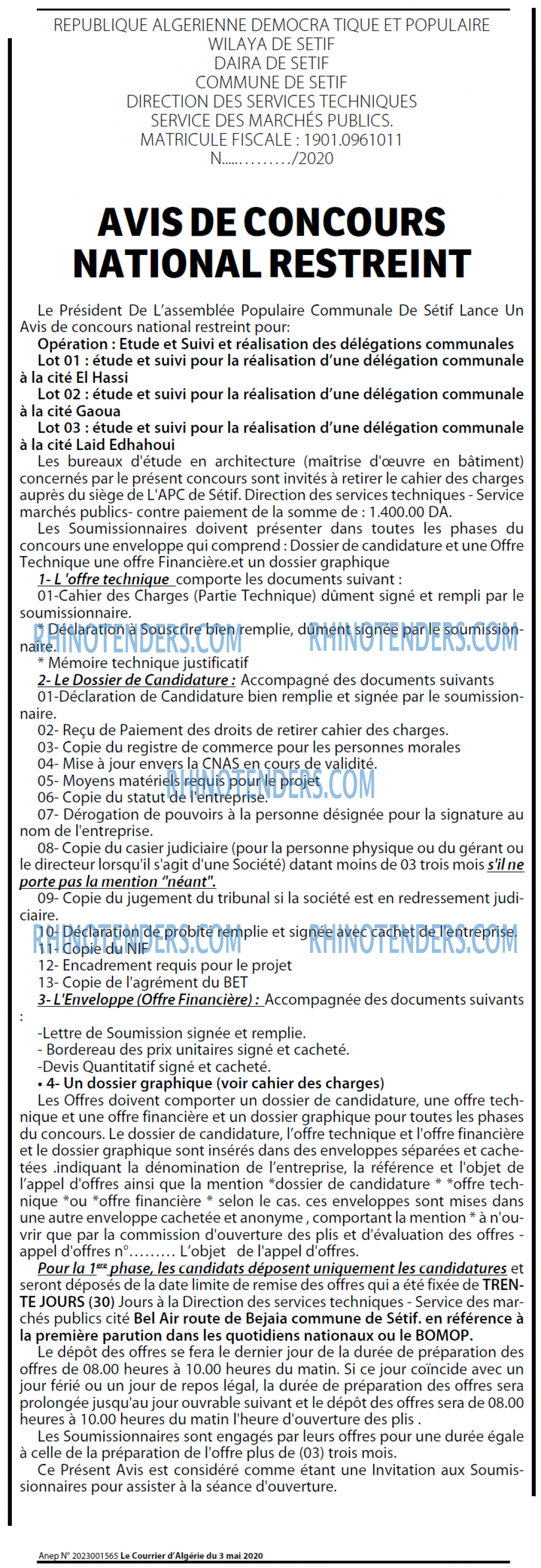 Le Courrier d'Algerie