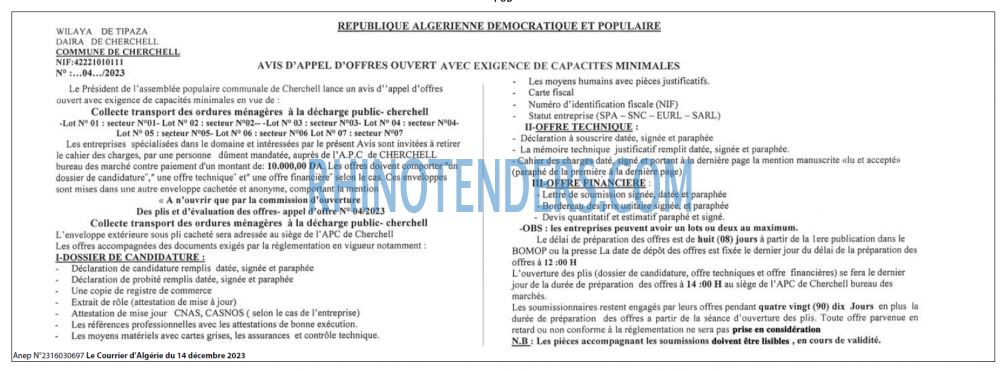 Le Courrier d'Algerie