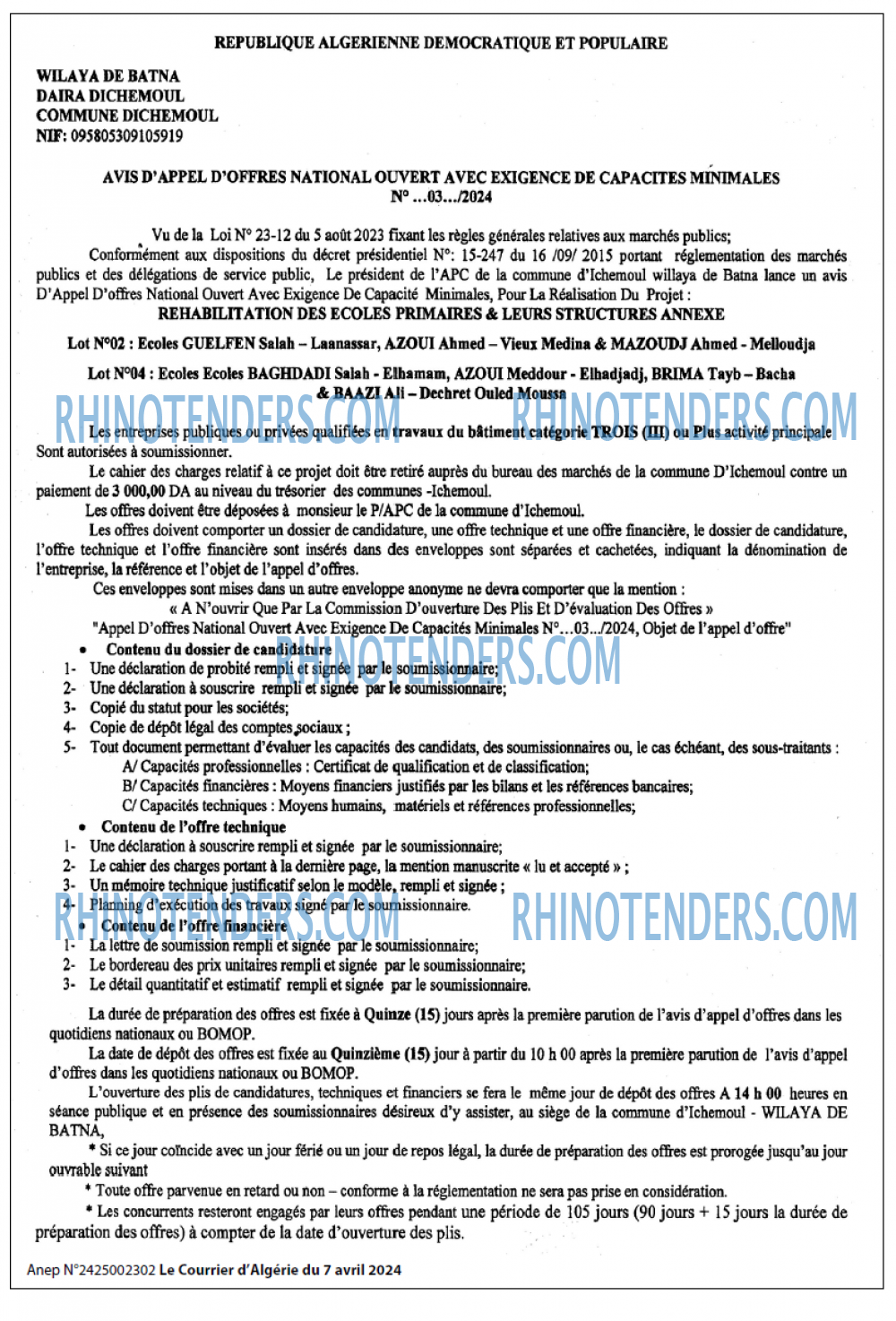 Le Courrier d'Algerie