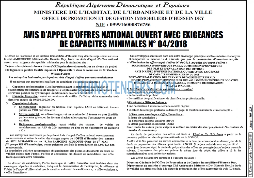 L'ECHO D'ALGERIE