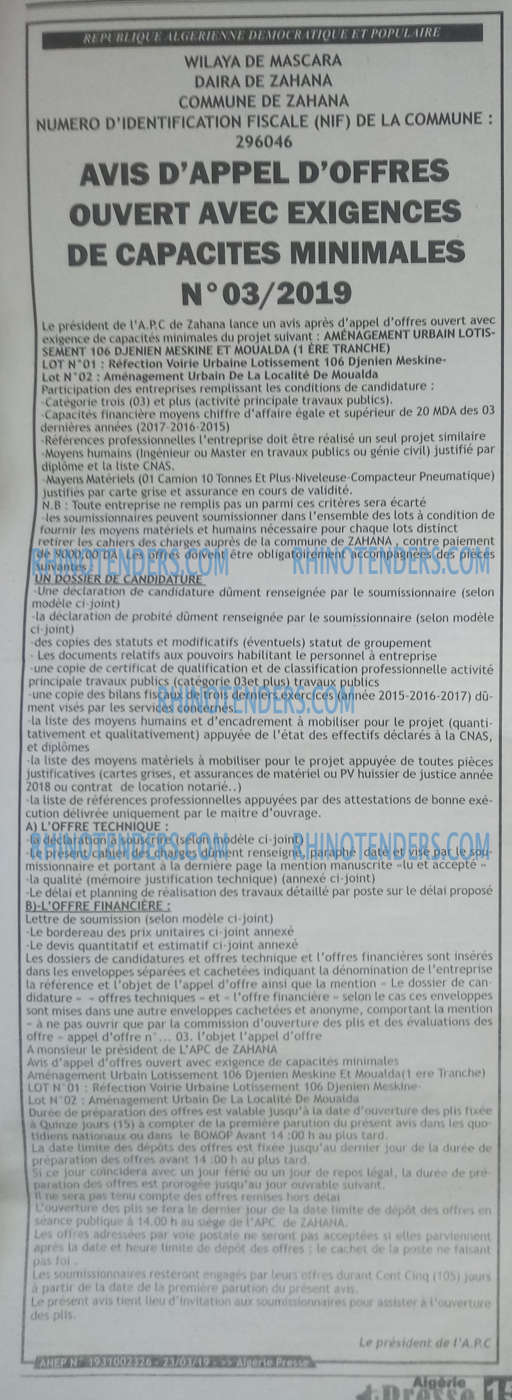 ALGERIE PRESSE