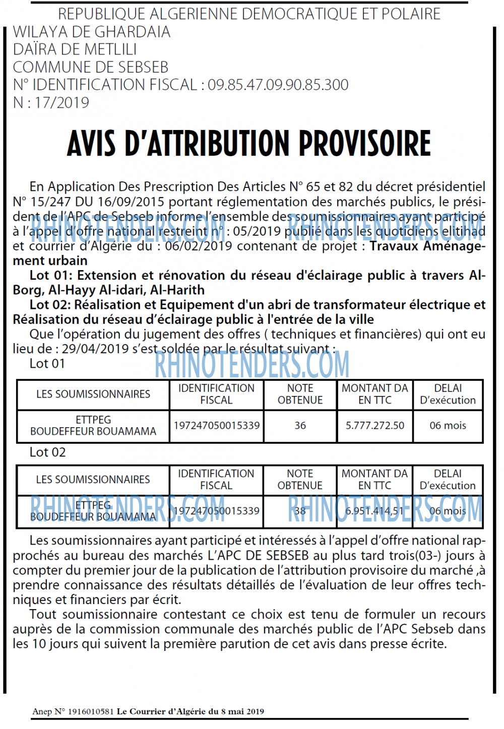 Le Courrier d'Algerie